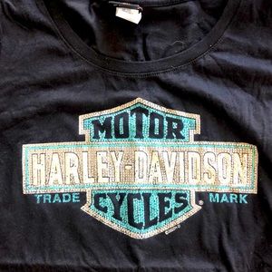 HD Harley Davidson Rhinestone embellished shirt